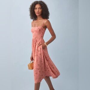 Reformation Roseship Pink Floral Dress